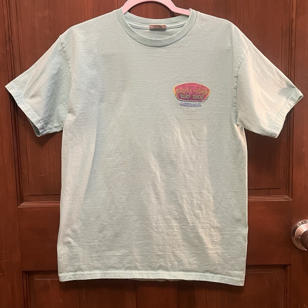 Ron Jon Surf Shop Cozumel T-Shirt Seafoam Green Pineapple Graphic - Unisex M/L - Picture 2 of 8